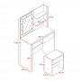 Туалетний, косметичний столик + табурет з підсвіткою AVKO ADT9 Grey Walnut