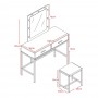 Туалетний, косметичний столик + табурет з підсвіткою AVKO ADT13 White