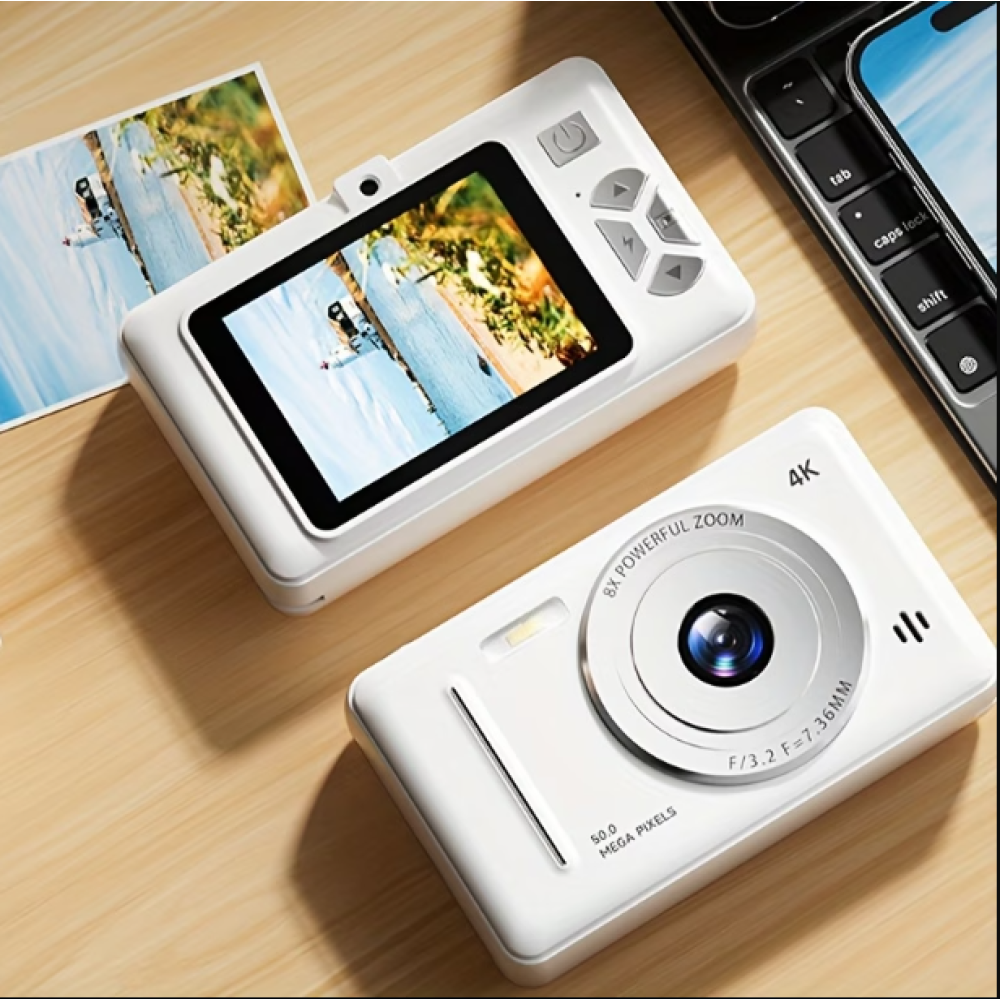 Цифровая ретро-камера 50 МП 4K Ultra HD, + картка 32 гб, фотоаппарат CCD, фотокамера