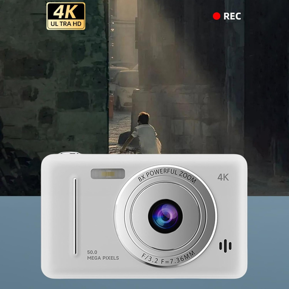 Цифровая ретро-камера 50 МП 4K Ultra HD, + картка 32 гб, фотоаппарат CCD, фотокамера