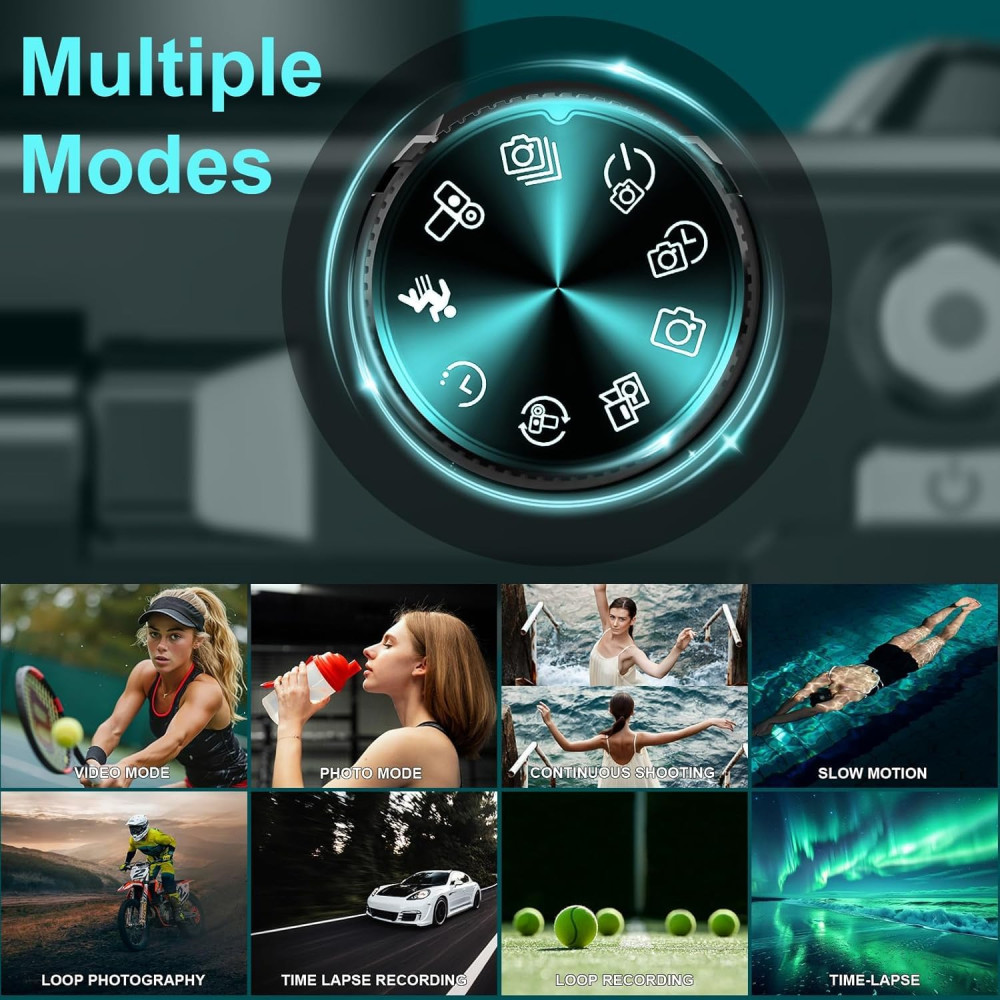 Цифровая камера 5K 75MP, фотокамера фотоаппарат 18х зум с Wi-Fi, карта 64 ГБ