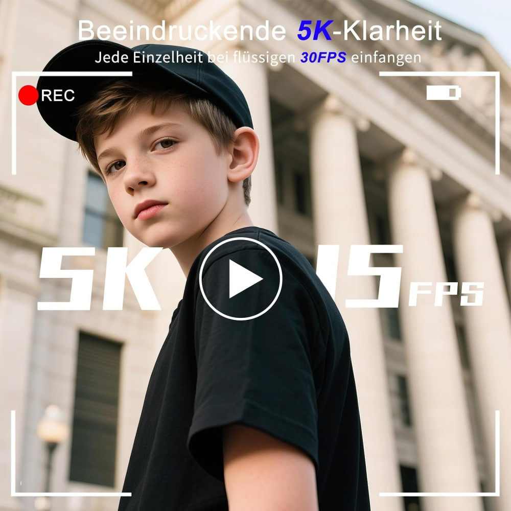 Цифровая камера 5K 75MP, фотокамера фотоаппарат 18х зум с Wi-Fi, карта 64 ГБ
