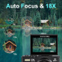 Цифровая камера 5K 75MP, фотокамера фотоаппарат 18х зум с Wi-Fi, карта 64 ГБ