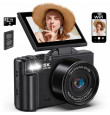 Цифровая камера 5K 75MP, фотокамера фотоаппарат 18х зум с Wi-Fi, карта 32 ГБ