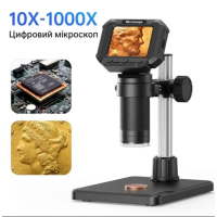 Цифровой микроскоп Aikokkl 1000x, 2.4-дюйми IPS-экран, видео 1080p для Windows/MacBook.