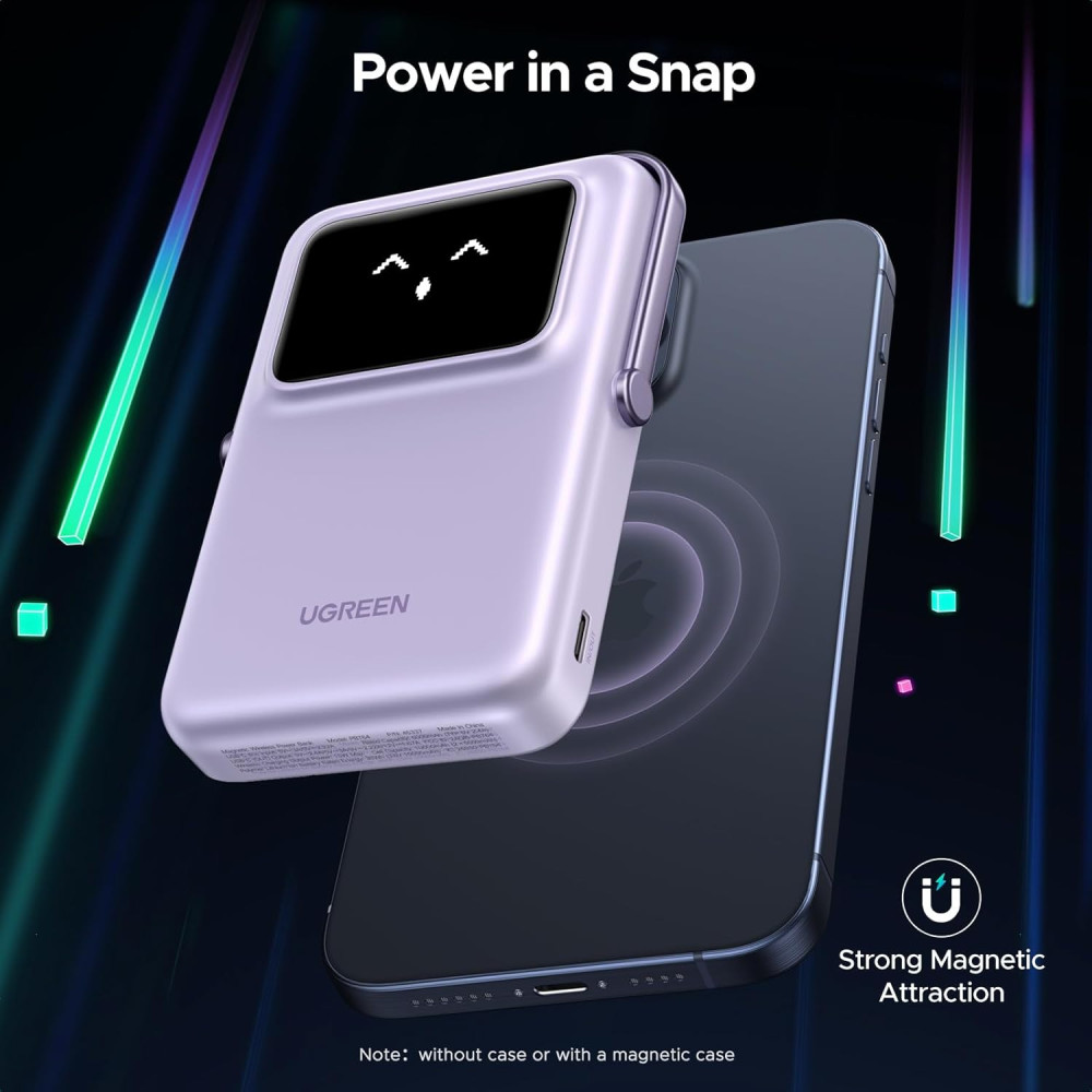 Power Bank Повербанк магнитный 10000mAh UGREEN Uno MagSafe Power Bank 20W