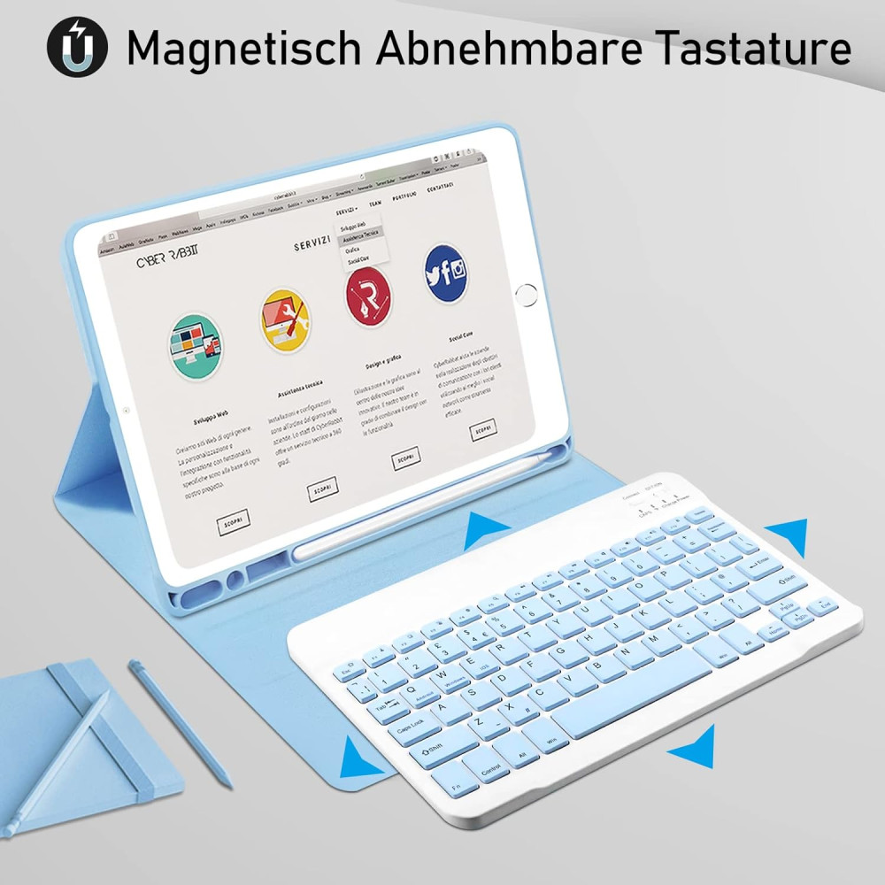 Чехол клавиатура для iPad 7/8/9 поколения 10,2" iPad Pro 10,5"