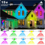 Уличная умная Smart гирлянда LED лента RGB 15 м IP68 с Bluetooth и Wi-Fi