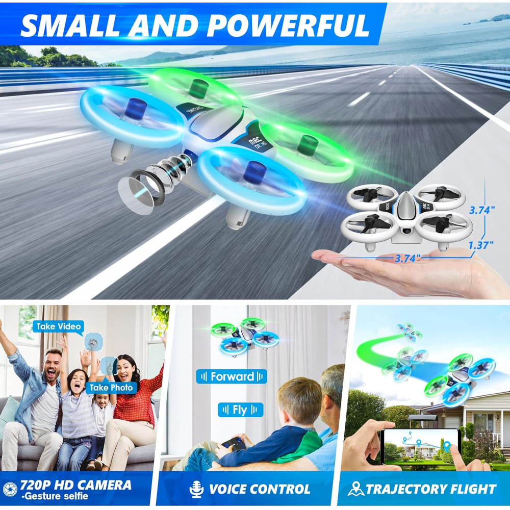 Мини-дрон с HD-камерой 720P, RC квадрокоптер AVIALOGIC с LED подсветкой