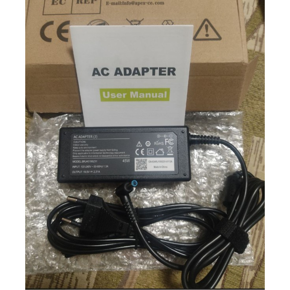Блок питания shefor 45W (4.5×3.0 мм) для ноутбуков HP (19.5V 2.31A 45W)