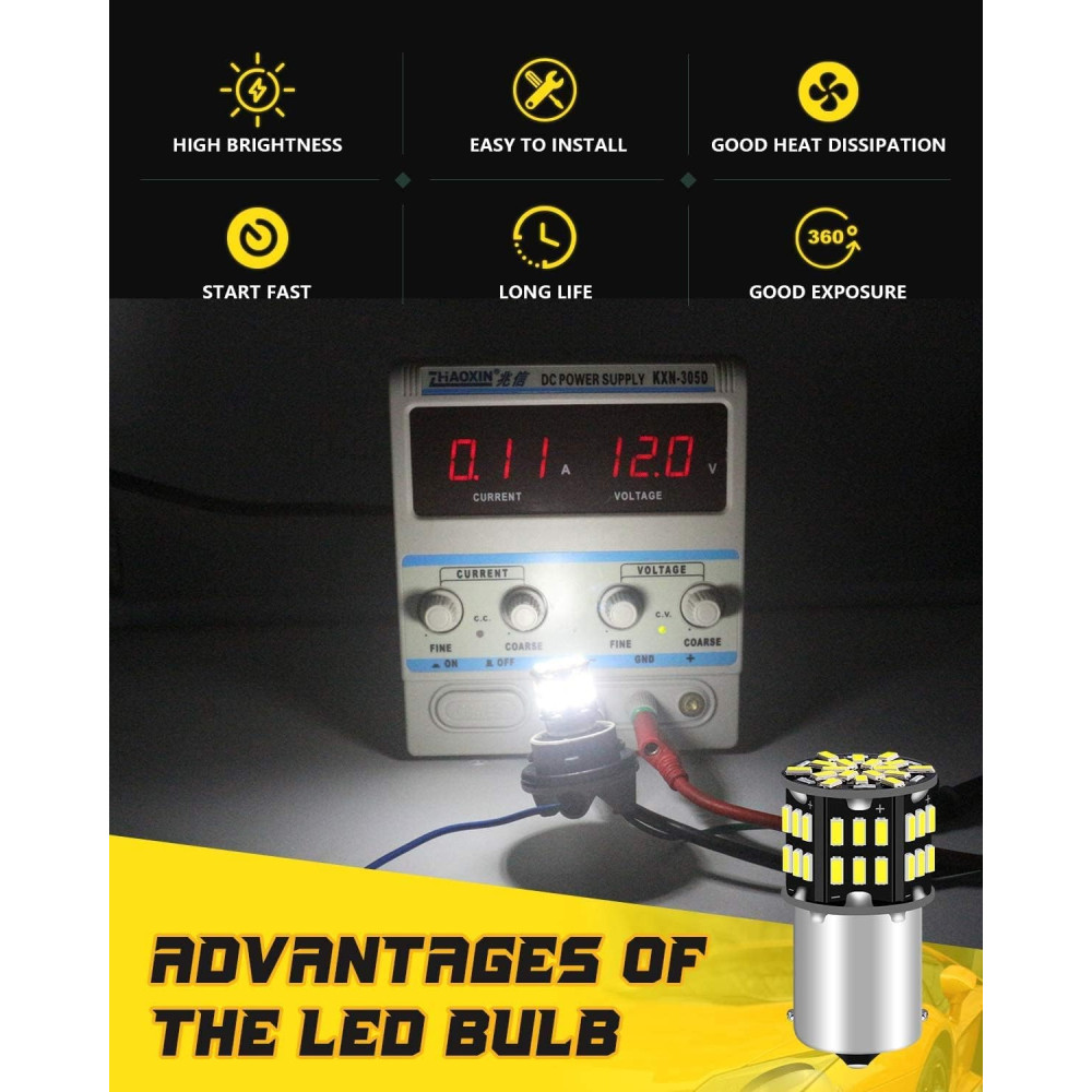 Светодиодная лампа Defvnsy P21W 1156 BA15S, 6500K, 12V (набор 10 шт.)