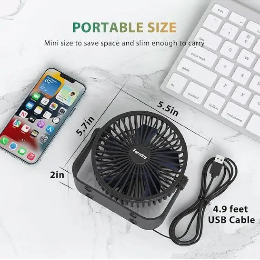 Настольный вентилятор TriPole USB  5.5", 3 скорости