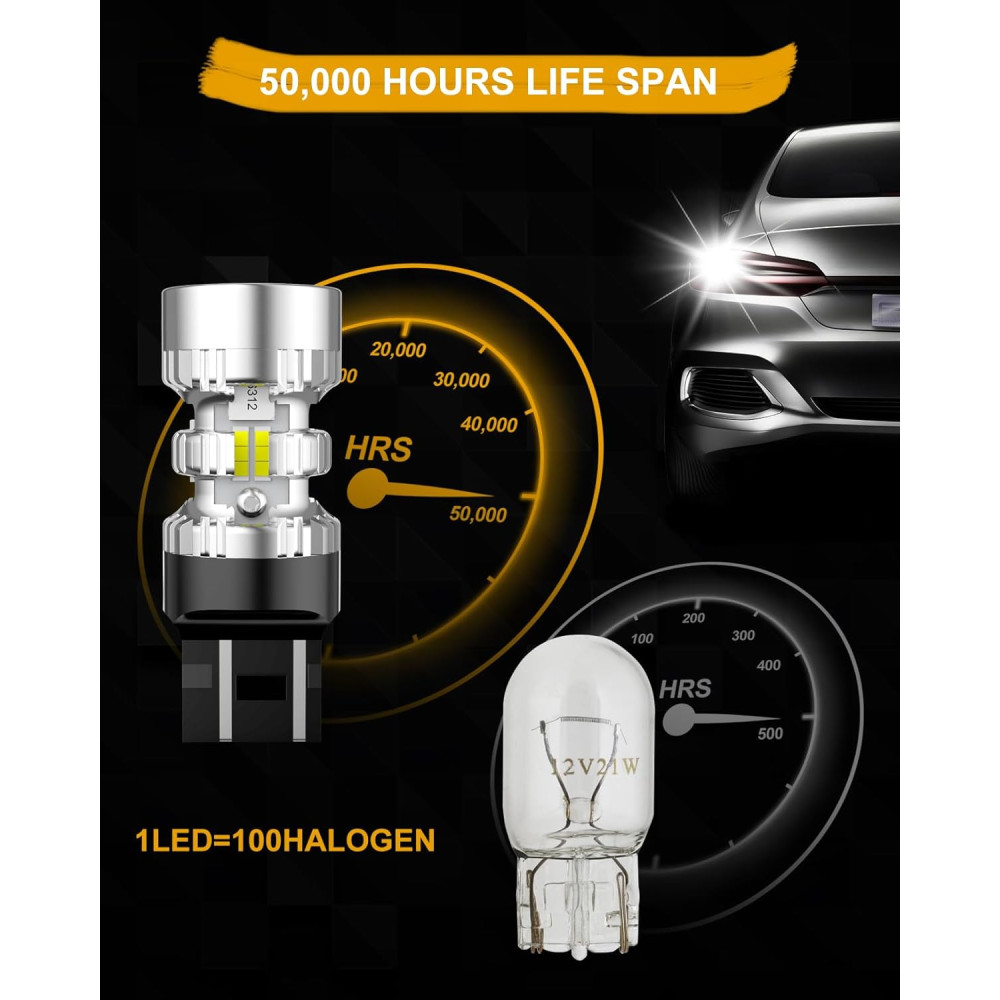 Лампы для авто AGLINT T20 W21W LED  CANBUS 6500K , 2 шт.