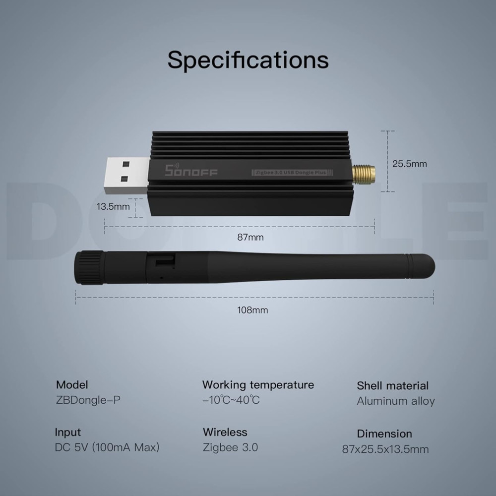Універсальний USB шлюз SONOFF Zigbee 3.0 з антеною