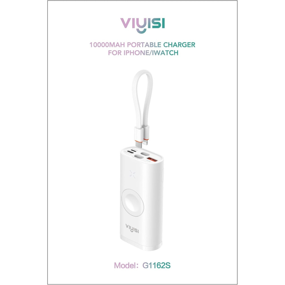 Power Bank Повербанк VIYISI 10000mAh с магнитной зарядкой