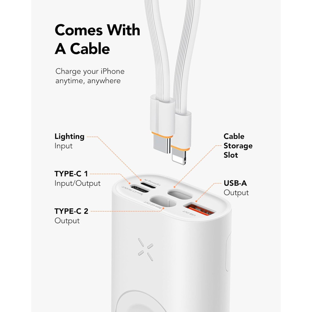 Power Bank Повербанк VIYISI 10000mAh с магнитной зарядкой