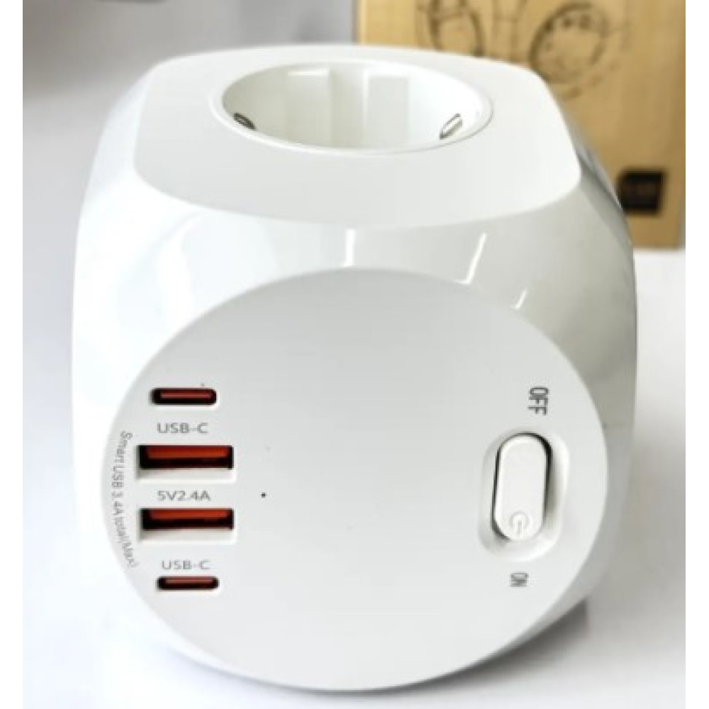 Сетевой фильтр Cube Power Strip USB ZN-OG4A-T