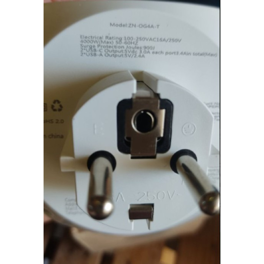 Сетевой фильтр Cube Power Strip USB ZN-OG4A-T