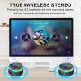 Портативна Bluetooth-колонка для душу PRSCFUM S3 з LED-підсвіткою 