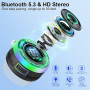 Портативна Bluetooth-колонка для душу PRSCFUM S3 з LED-підсвіткою 