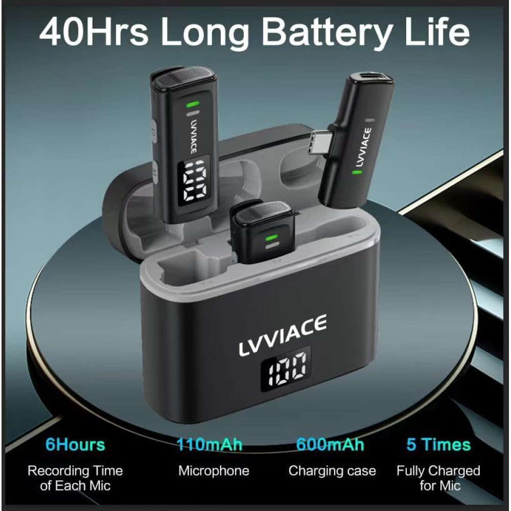Беспроводной микрофон LVVIACE Lavalier с USB Type-C