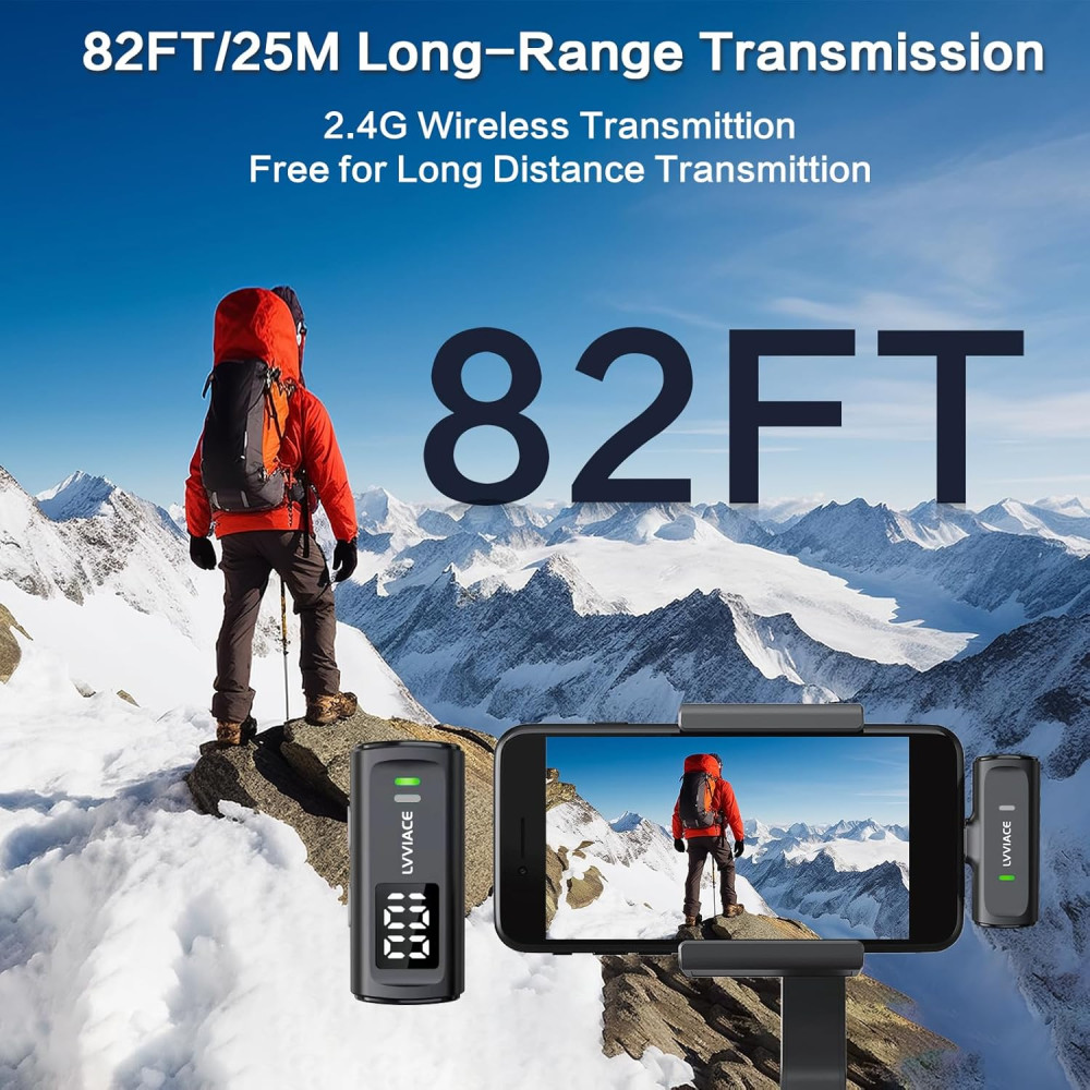 Беспроводной микрофон LVVIACE Lavalier с USB Type-C