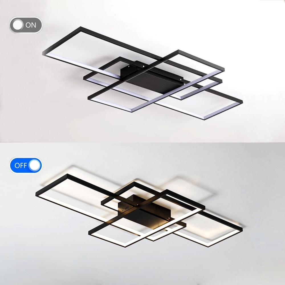 Потолочный светильник ASJK LED, 60 Вт, чёрный, 80 см