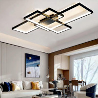 Потолочный светильник ASJK LED, 60 Вт, чёрный, 80 см