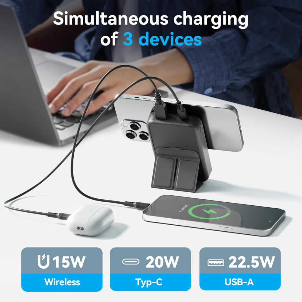 Портативное зарядное устройство Power Bank 12000mAh с поддержкой MagSafe