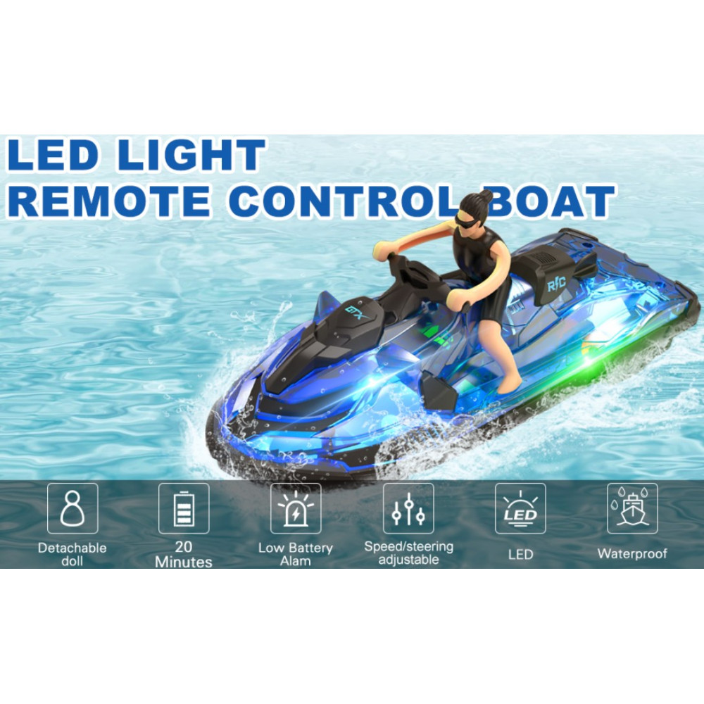 Радиоуправляемый моторный катер OBEST 2.4 ГГц с LED-подсветкой