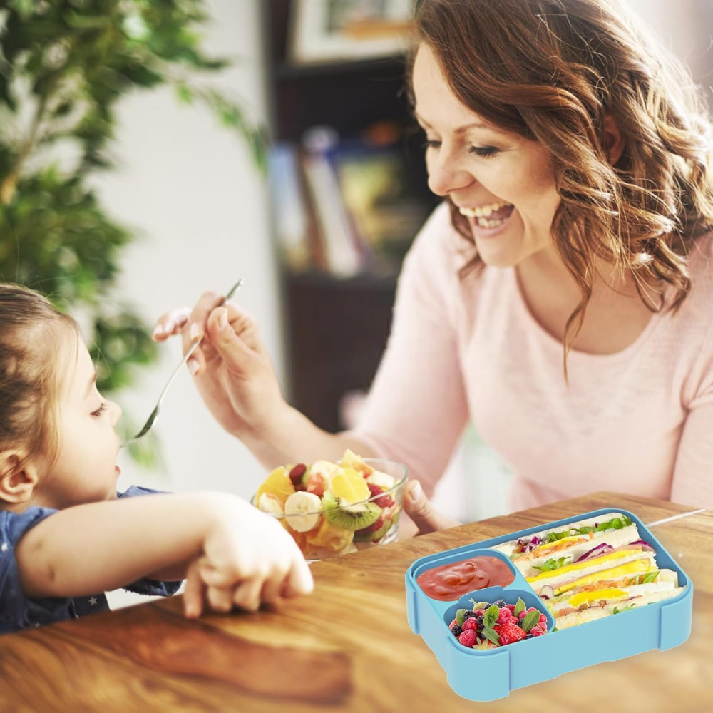 Дитячий ланчбокс із відділеннями Xjianfu, 900 мл, синій
