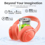 Bluetooth наушники BERIBES Over Ear (оранжево-красные)
