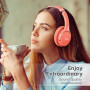 Bluetooth наушники BERIBES Over Ear (оранжево-красные)