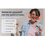 Bluetooth наушники BERIBES Over Ear (оранжево-красные)