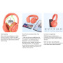 Bluetooth наушники BERIBES Over Ear (оранжево-красные)