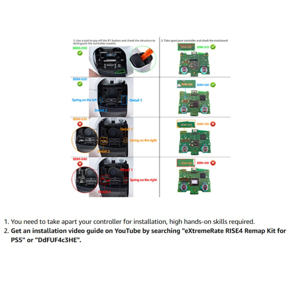 Набор для ремапа eXtremeRate RISE4 Remap Kit для контроллера PS5 (контроллер не входит в комплект)