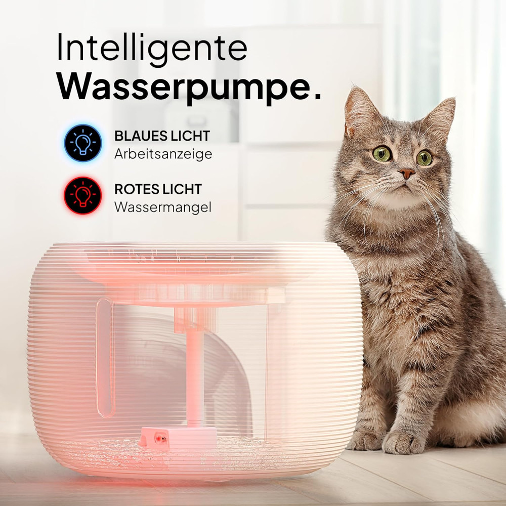 Автоматична поїлка для котів Pretty Paw KatzenOase Pro, 2.5 л, з LED-підсвіткою