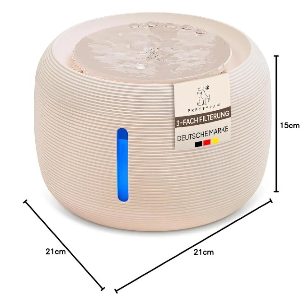 Автоматична поїлка для котів Pretty Paw KatzenOase Pro, 2.5 л, з LED-підсвіткою