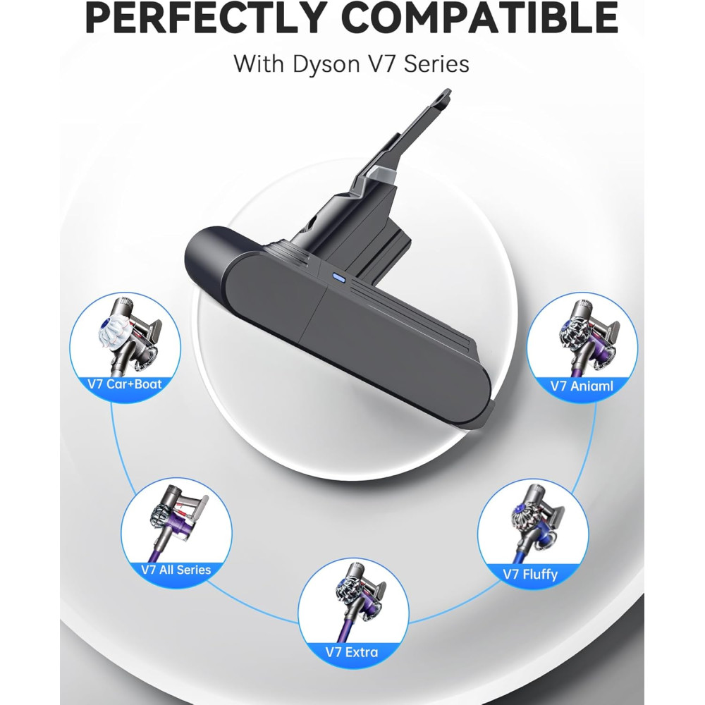 Аккумуляторная батарея для пылесосов Dyson V7 (21.6V, 6000mAh)