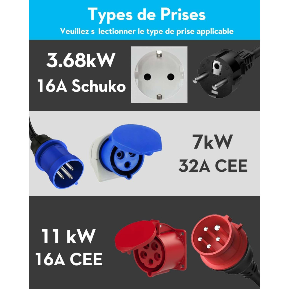 Зарядное устройство для электромобиля bokman (16A, 3.68kW, 5м)