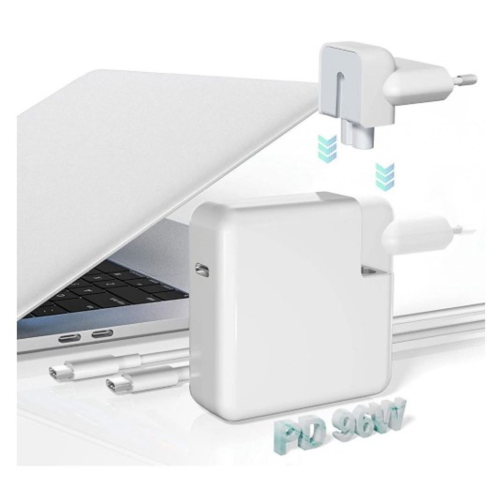 Блок питания 96W USB-C для MacBook Pro 13–15" (2016–2023), MacBook Air (2018–2024)