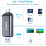 Картридер Beikell с двойным интерфейсом USB 3.0/USB-C
