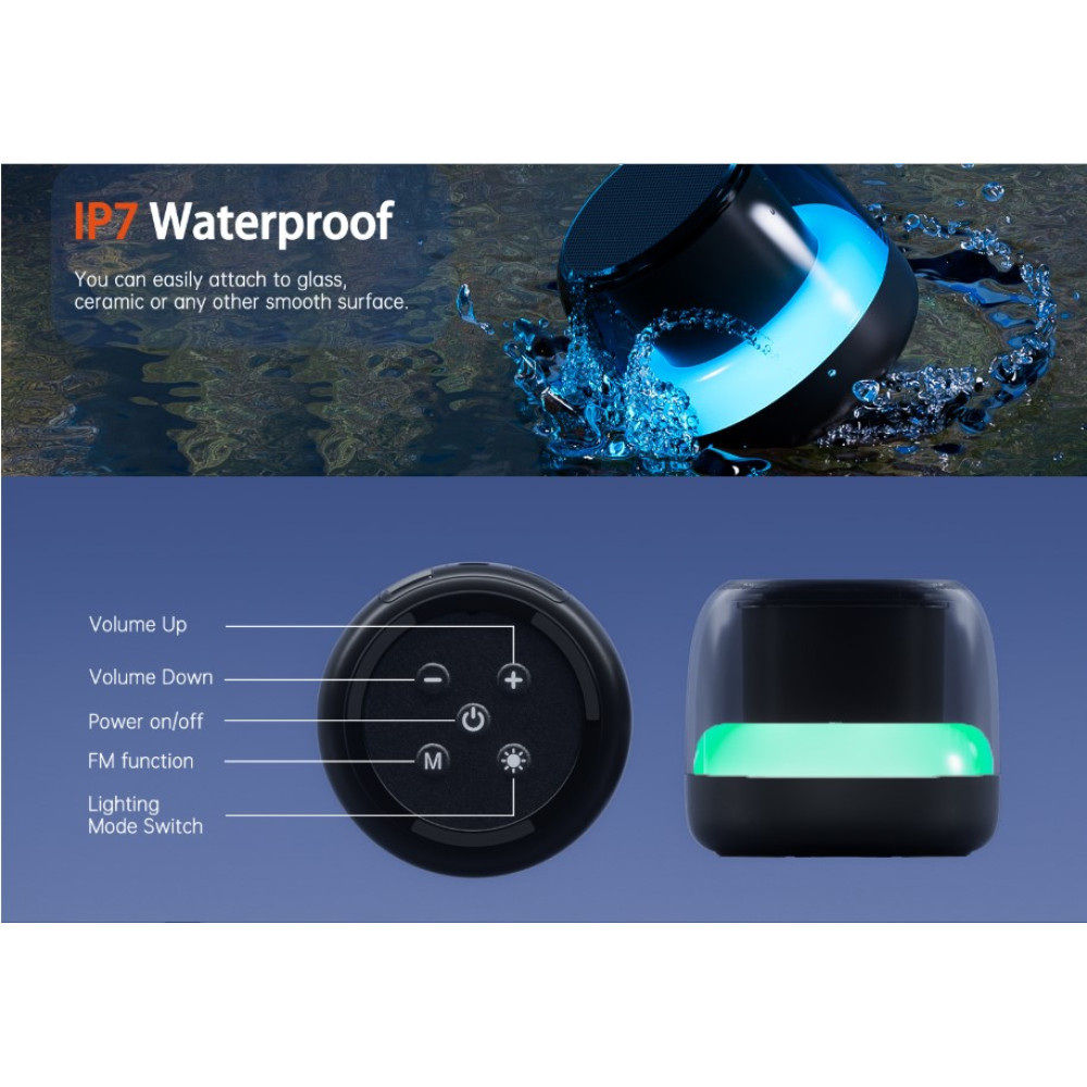 Портативна Bluetooth колонка PRSCFUM DZ-018 з підсвіткою
