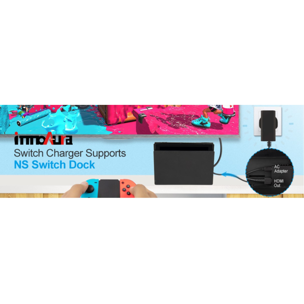 Зарядний пристрій innoAura для NS Switch / Switch OLED / Switch Lite (1 шт., чорний)