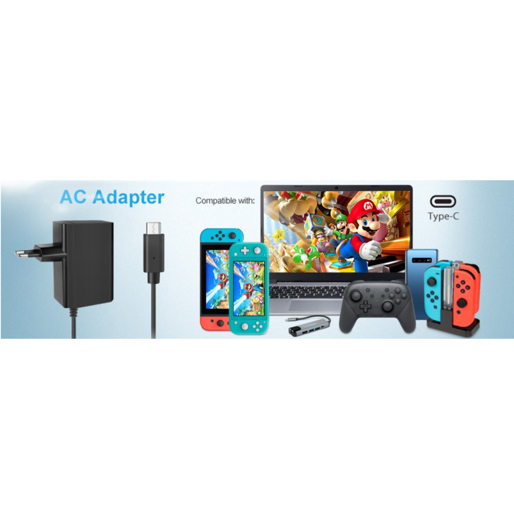 Зарядний пристрій innoAura для NS Switch / Switch OLED / Switch Lite (1 шт., чорний)