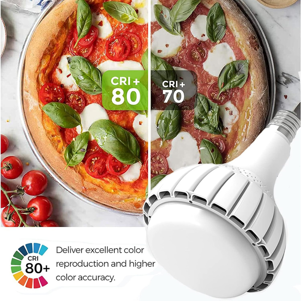Светодиодная лампа ESOP LED Bulb 100 Вт E40 с адаптером E27, 13000 Лм, 6500K