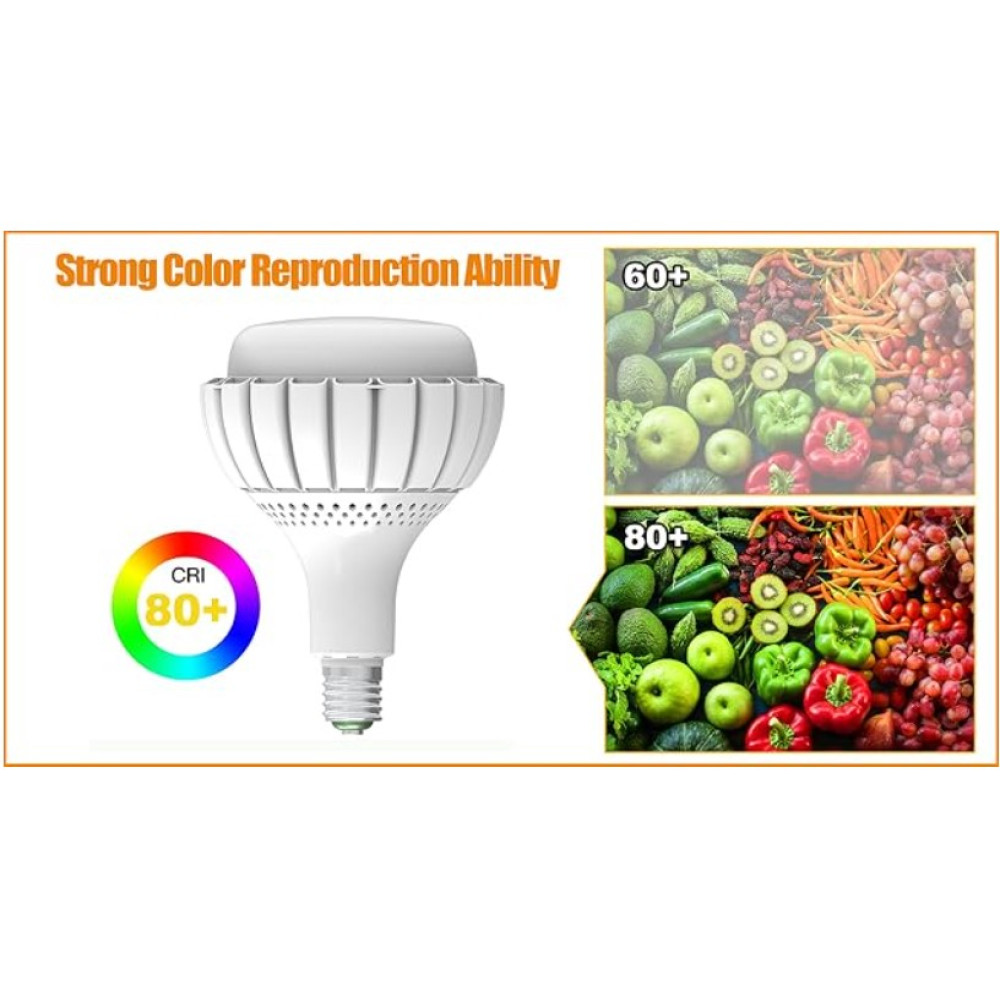 Светодиодная лампа ESOP LED Bulb 100 Вт E40 с адаптером E27, 13000 Лм, 6500K