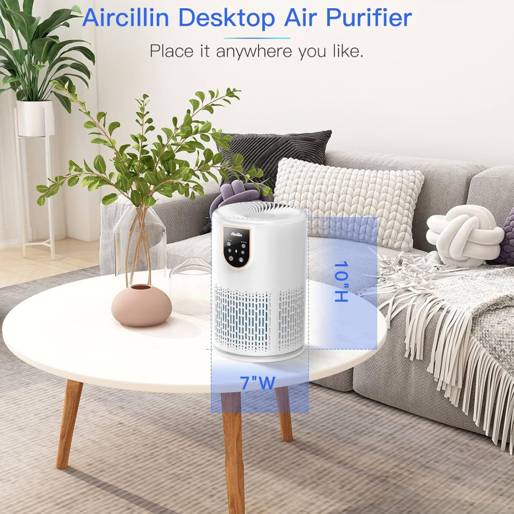 Очиститель воздуха Aircillin AP0801 с HEPA H13 и ароматизацией, белый