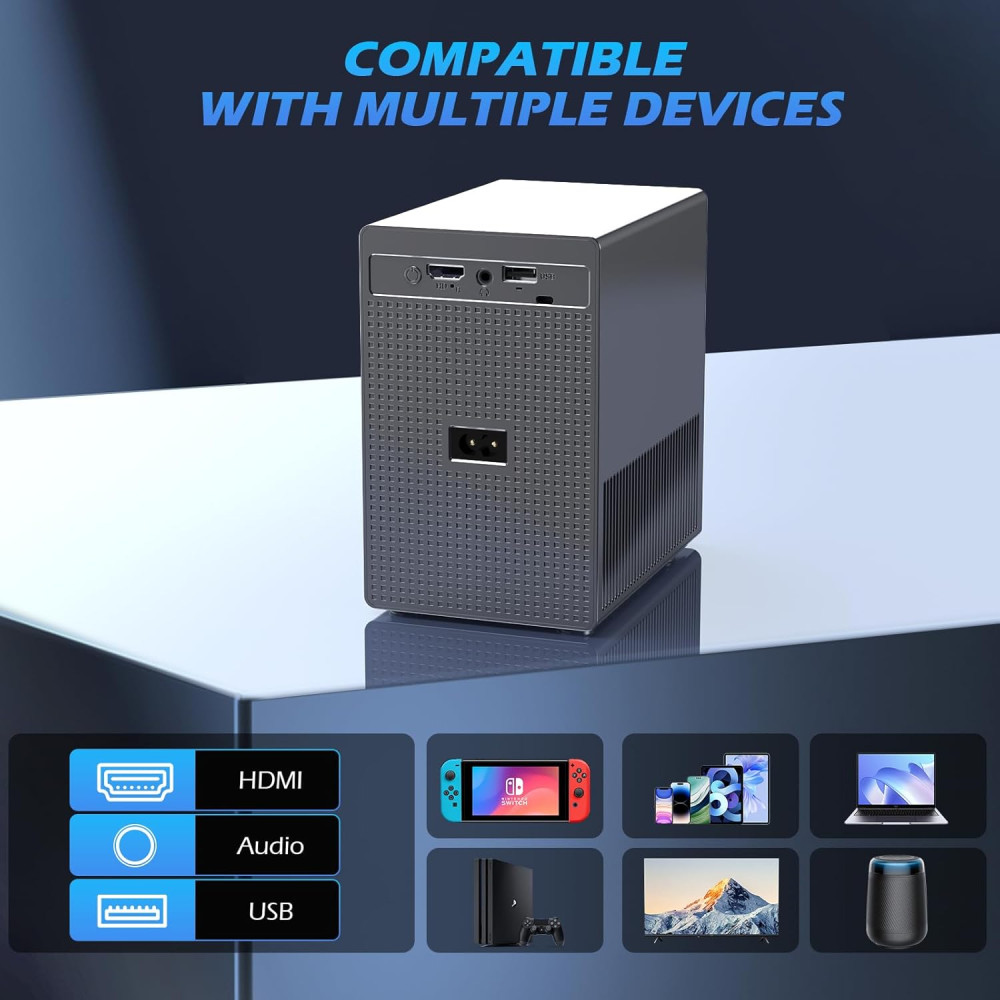 Проектор Ctalyn 4K Full HD 1080, яркость 15000 лм