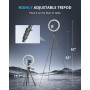 Кольцевая лампа с штативом и держателем для телефона UBeesize TR50 10"